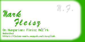 mark fleisz business card